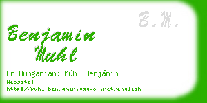 benjamin muhl business card