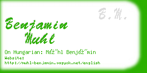 benjamin muhl business card